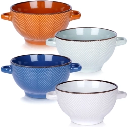 Комплект керамични купи с дръжки 620 ml, 4 бр.