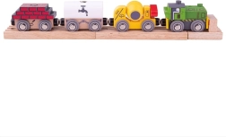 Bigjigs Rail дървен строителен влак