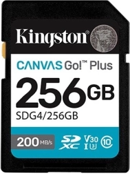 Карта памет SD 256 GB Kingston Canvas Go Plus 200/160 MB/s C10 U3 V30