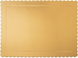 Златна правоъгълна подложка за торта 40 × 30 cm