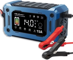 Микропроцесорно зарядно устройство 12 V 15 A с ремонт и поддръжка, LCD, за AGM, GEL и LiFePO4