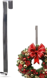 Metal silver wreath hanger 30 cm