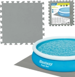 Bestway пяна защитна подложка под басейн 50 × 50 см, сива