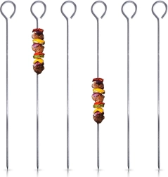 Steel kebab skewers 23.5 cm, set of 6