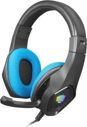 Геймърски слушалки FURY Phantom с RGB подсветка – черно-сини