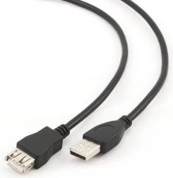 Удължителен кабел USB 2.0 AM–AF 4,5 м черен