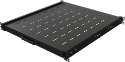 Sliding Shelf for 19" Rack Cabinet 1U, 500 mm, Black