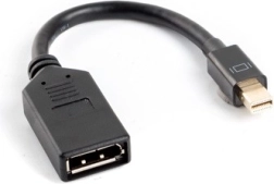 Адаптер от Mini DisplayPort към DisplayPort на кабел 10 см, черен