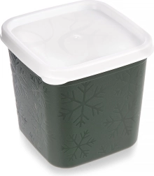 Пластмасова кутия за храна с капак 380 мл, зелена