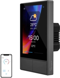 Умен стенен Wi‑Fi панел SONOFF NSPanel pro за управление на дома (черен, 120 mm)