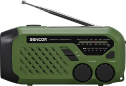 Преносимо аварийно AM/FM радио с LED фенер и соларно захранване