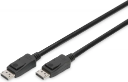 DisplayPort cable 8K with latch, 2 m, black