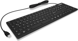 Ергономична силиконова клавиатура KeySonic със 105 клавиша