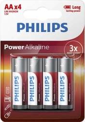 Philips Power Alkaline AA батерии 4 бр.