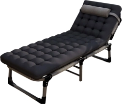 Сгъваем туристически шезлонг Business, Field, Premium cot – Черен
