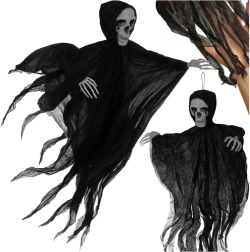 Висящ черен скелет RUHHY 70 см – хелоуинска декорация