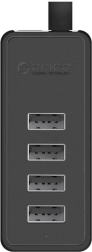 Orico USB Hub адаптер 4x USB 2.0 (черен)