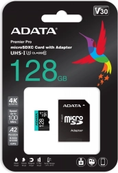 Карта памет microSD 128 GB UHS‑I U3 V30 A2 + адаптер