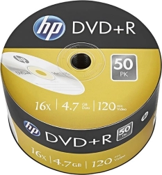 HP DVD+R 16× 4,7 GB, опаковка 50 бр.