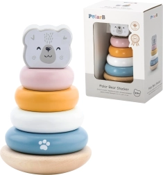 VIGA PolarB Дървена образователна пирамида - Полярна мечка