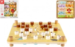 Дървен образователен лабиринт 2 в 1 CLASSIC WORLD – ферма и азбука, 30 × 30 см