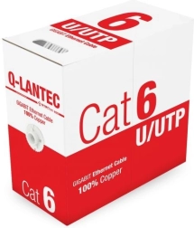 Network Cable U/UTP Cat 6, PVC, 100% Copper, 305 m
