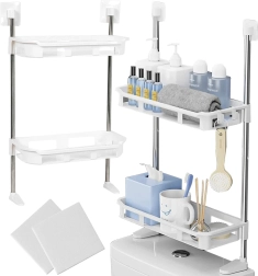 Стенен рафт над тоалетната с 2 полици