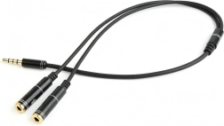 3.5 mm 4‑pin Audio Adapter to 2× 3.5 mm (headphones + microphone), 0.2 m