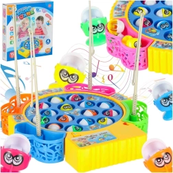 Семейна игра за ловене на рибки, 15 рибки и 4 въдици