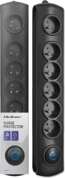 Surge-protected power strip, 6 outlets, 3 m cable, illuminated switch