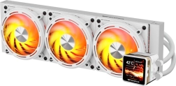 DarkFlash Explore DE360 бял 360mm AIO воден CPU охладител с IPS дисплей и ARGB