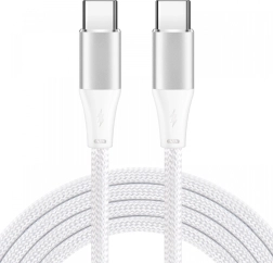 USB‑C cable 1 m white 60 W PD and QC