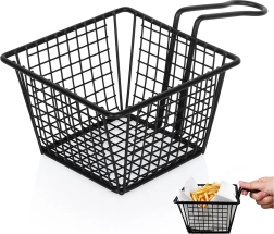 Black French Fry Basket 22 × 13 × 8 cm