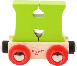 BIGJIGS RAIL вагонче за дървена влакова писта – буква H