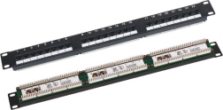 Пач панел UTP кат. 6, 19" 1U, 24× RJ45, LSA