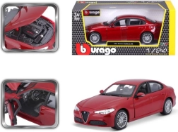 Метален модел на автомобил Bburago 1:24 Alfa Romeo Giulia червен