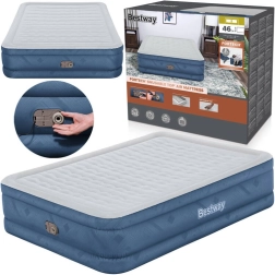 Bestway надуваемо двойно легло с вградена помпа 203 × 152 × 46 cm