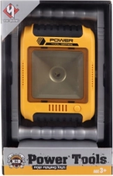 Portable construction LED light with battery stand