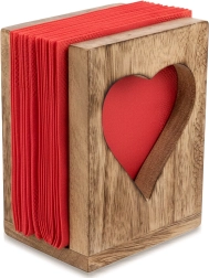 Wooden napkin holder made of mango wood 8.5 × 7.5 × 12 cm Orion
