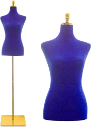 Дамски шивашки манекен BITUXX, кадифен гранатов, височина 170–185 cm