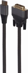 HDMI to DVI Cable with Braiding 1.8m Gold-Plated Connectors