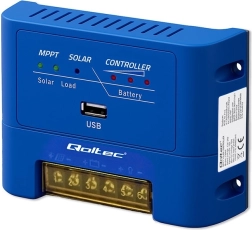 Соларен MPPT регулатор за зареждане 15 A за 12/24 V батерии AGM, GEL и LiFePO4