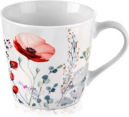 Porcelain mug with poppy motif 430 ml
