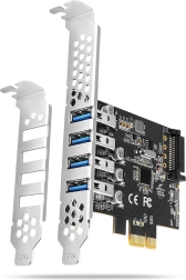 PCIe контролер USB 3.2 Gen 1 с 4 порта, UASP, чипсет Renesas, SATA захранване