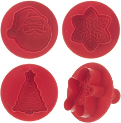 Orion Christmas Cookie Cutters with Stamp, 4 pcs