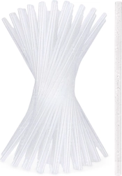 Set of 22 cm glitter reusable straws – 50 pcs