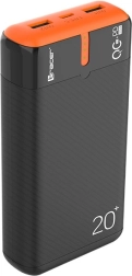 Tracer EnerGen 20,000 mAh Power Bank with PD and QC 3.0, black–orange