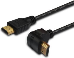 Savio ъглов HDMI кабел v1.4 3D 4K 1,5 m, златен