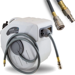 Автоматична пневматична макара за маркуч 15 m с бърза връзка 1/4" за компресор