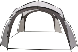 Градински парти павилион с транспортна чанта, сив, MULTIGARDEN